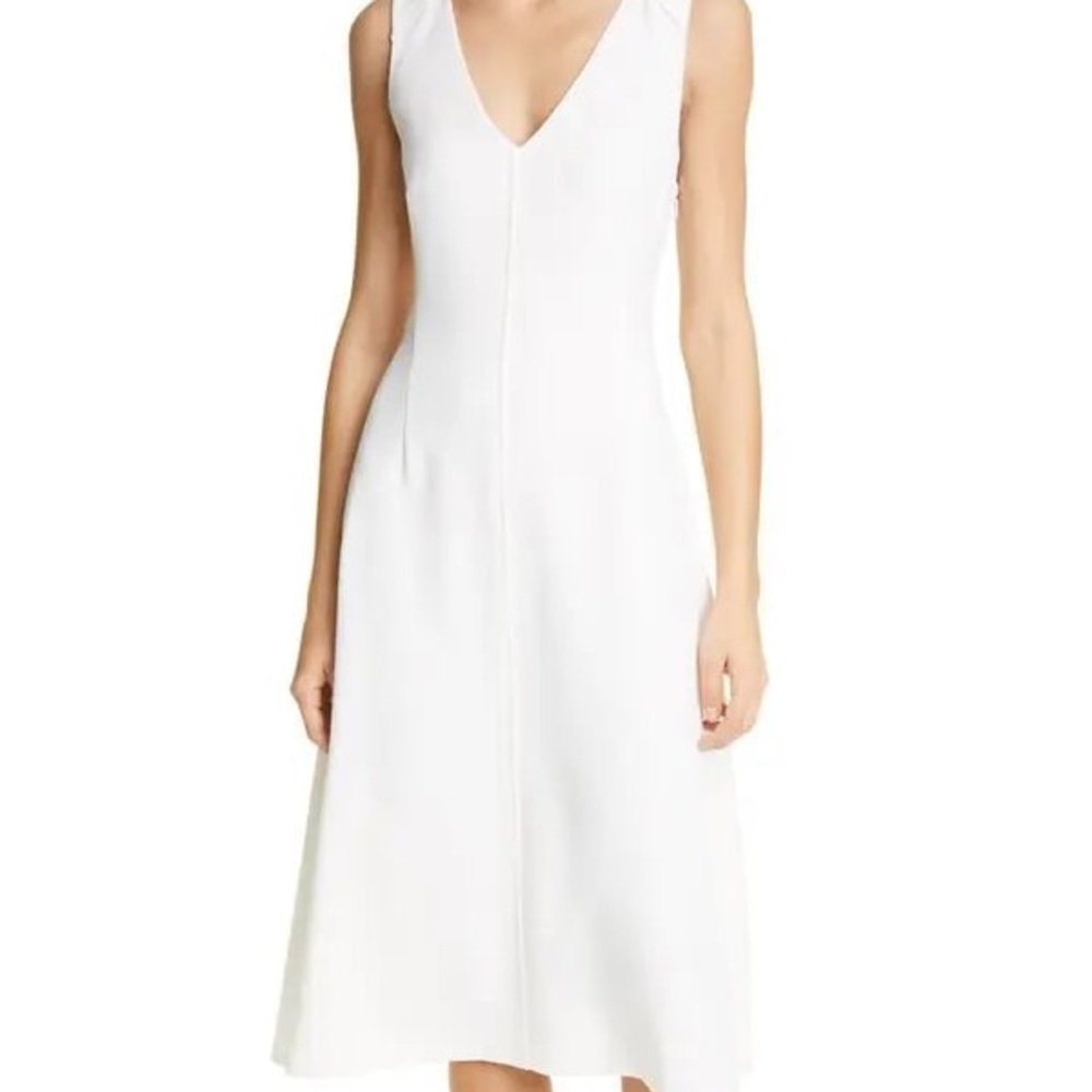Club Monaco Cross back White Midi Dress